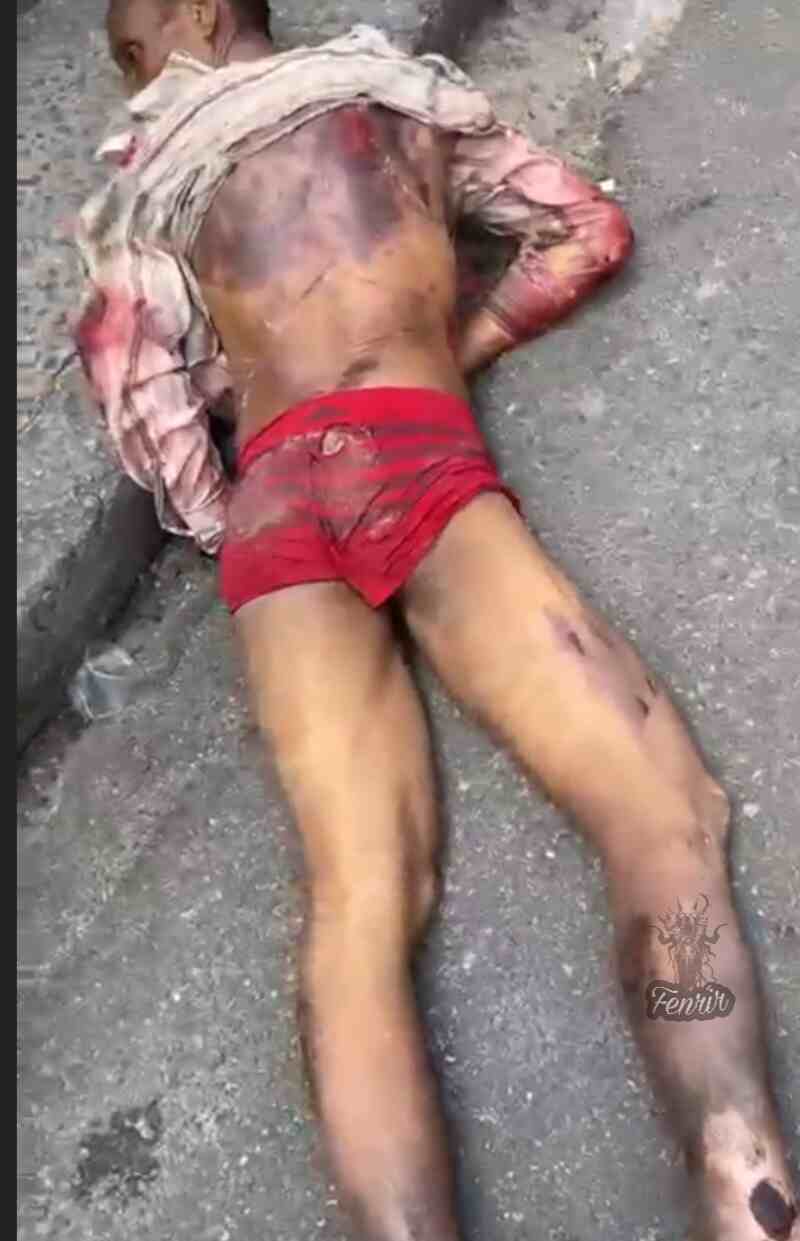 alleged rapist is murdered on the roundabout of NARANDIBA Brazil