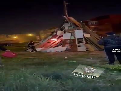 Italian explodes lighting fire