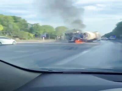 With the great luck of dying crushed and burned