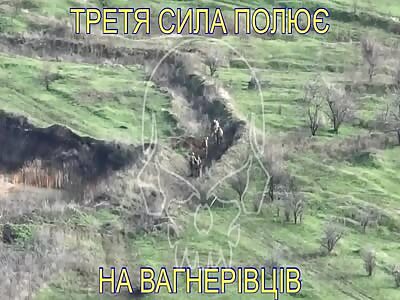 direct hit on a group of Russian soldiers