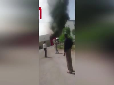 Plane Crashes Outside Supermarket In Portugal 