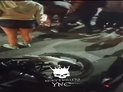 crash of 2 motorcycles, one person dead and 2 injured