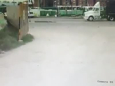 dumper crushes motorcyclist head