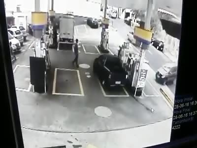 Better Angle of Gas Station Crash