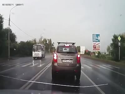 Trucker Unable To Stop In Time, Causes A Woman Some Pain