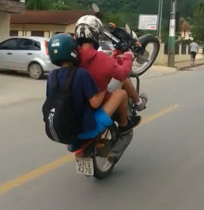 Idiots...Bike Wheelie Goes Explosively Wrong