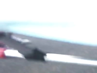 Idiot girl in biker show. AFTER 