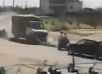 Scooter Rider Brutally Killed by Speed Truck (Slow Motion Added)