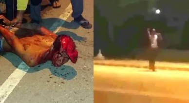 Man with Mental Health Issues Scalps Himself on Street in Philippines