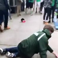 Drunk Guy gets Tossed through a Glass Window then gets a Brutal One Punch KO 