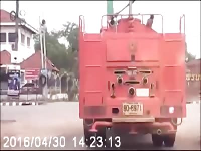 Scooter Rider Obliterated by Pickup Truck 