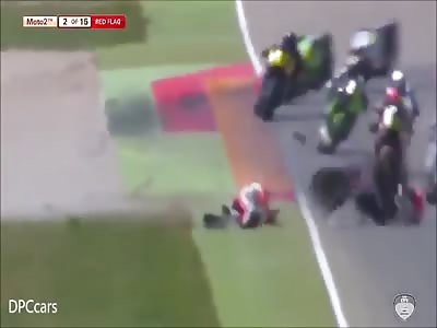 Insane Video: Motorcycle EXPLODES During Spanish Motorcycle Race