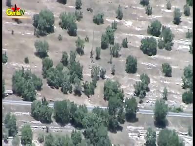 Military Vehicle Evaporated by IED 