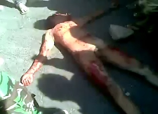 NAKED MAN WAS DRAGGED BY ROWDY MOB TO DEATH