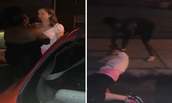 Skinny White Girl Stealing in a Black Neighborhood 