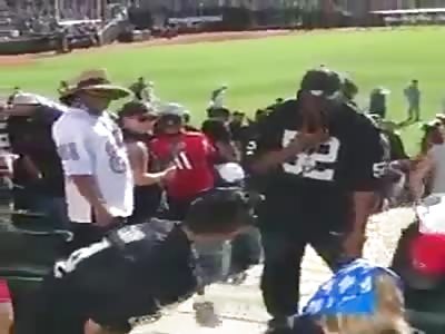 Raiders Fans KO One Another 