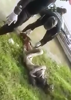 Skeletor Looking Man is pulled from River as Sobbing Relative Witnesses it All 