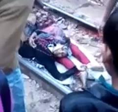 Woman Cut in Half in her Successful Suicide by Train 