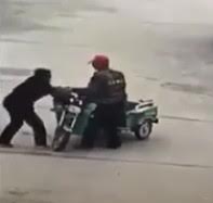 Man is stabbed to death in broad daylight - cctv