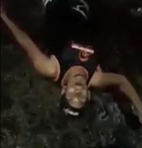 3 Men are Killed in the Street..One is still Alive making Weird Noise....