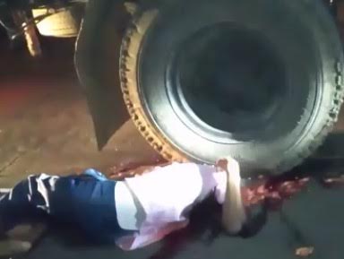 Truck Stopped Directly On Top of Man's Head...and MOVES Off of It 