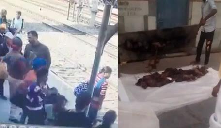 BRUTAL: Man turned in pieces by train