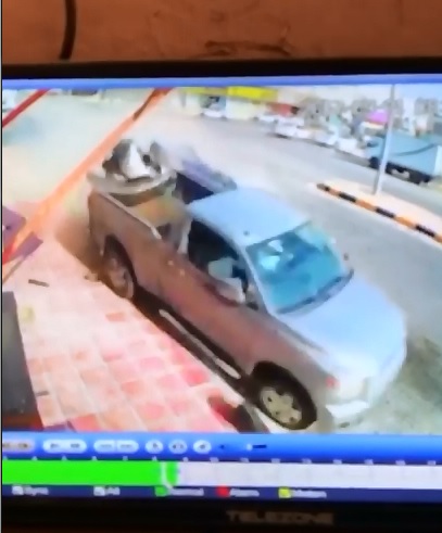 Man with a Nice Truck watches as it Flies Down the Street 