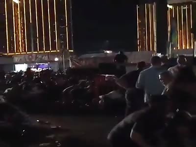 People in Mass Panic as the First Bullets Rain Down 