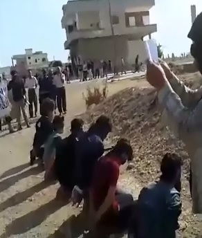 New ISIS Machine Gun Line-Up Execution of Multiple People 