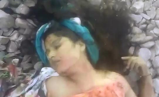 Pretty Woman Ripped in Half in a Suicide by Train 