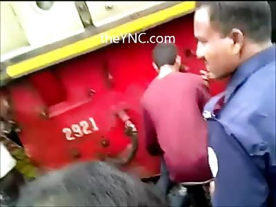 Man ends up in Bizarre Position after his Successful Suicide by Train 