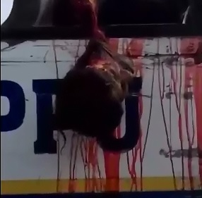 New Video of another Man Proving You Never Stick your Head out of the Bus Window 