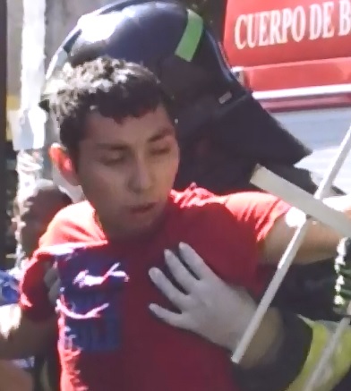 Whoops..man Stealing from Home got Impaled on the Metal Fence 