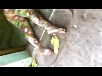 Murder/Suicide?  Woman with Bullet through the Face Bled out Badly 