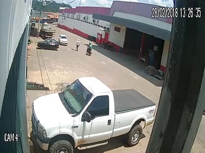 Motorcycle Drive-By CCTV Murder 