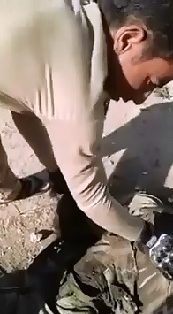 Man is Beheaded with a piece of Glass and a Knife ... as Cameraman Laughs 