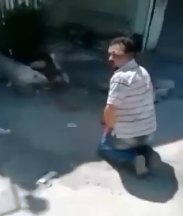 Scared Man is Executed by Pistol 