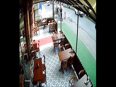 Men Standing on Corner are Killed Instantly 