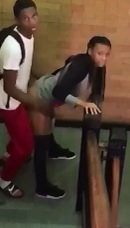 Caught in School Stairwell..He has to Finish on the Floor 