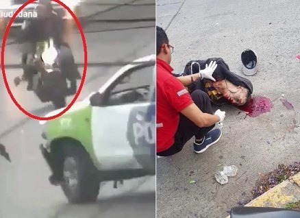 Thieves Crash Into Patrol Car While Fleeing with a Stolen Motorcycle (FULL VIDEO)