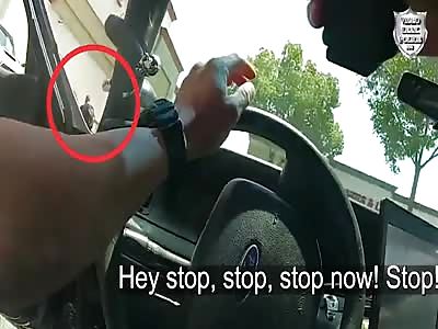 COP SHOOTS FROM INSIDE CAR