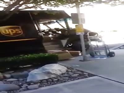 UPS Driver delivers YNC server parts with care.