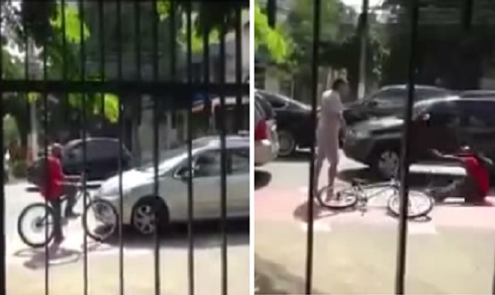 Road Rage Between Bicyclist and Driver