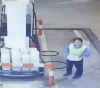 Worker Struck by Angry Driver at Gas Station for Being Kicked out