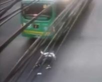 Dude Ranover by a Bus