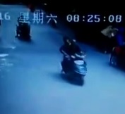 Suicide Jumper Lands Right on Rider