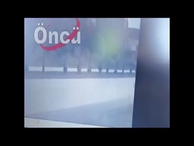 Drunk Man Struck Stumbling Down Roadway in Turkey