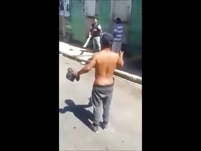 Dude KOd with a Stick