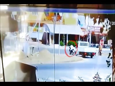 Scooter Rider Crushed Under Truck