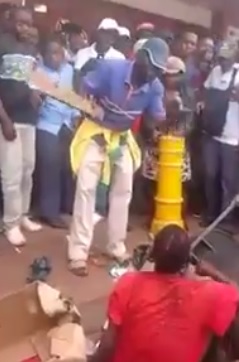 Dude Beaten with a 2x4 and Rocks